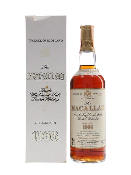 Macallan 1966 18 Year Old Bottled 1980s - Giovinetti 75cl / 43%