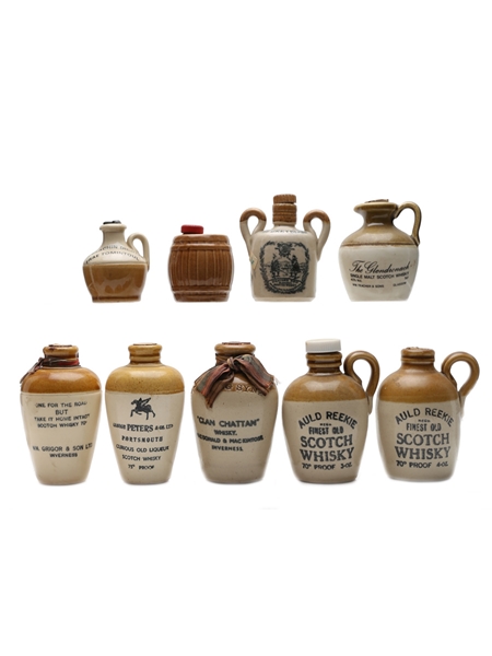 Assorted Scotch Whisky Ceramics  9 x 5cl