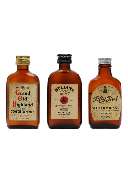 3 x Blended Scotch Whisky Miniatures 