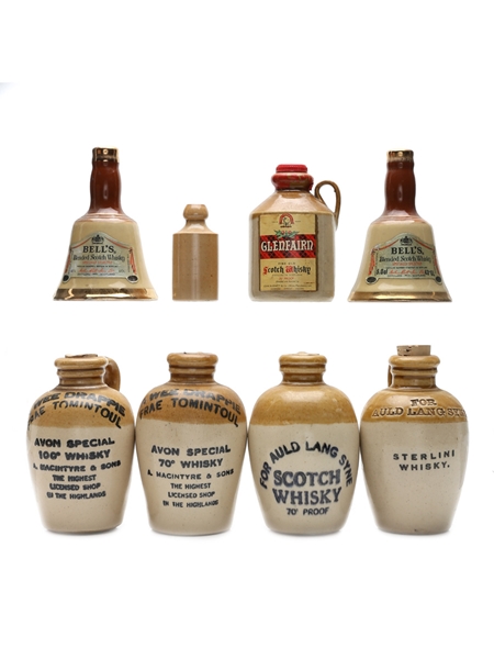 Assortd Scotch Whisky Ceramics  8 x 5cl