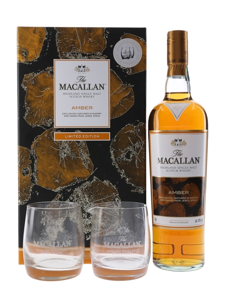 Macallan Amber Glasses Set 70cl / 40%