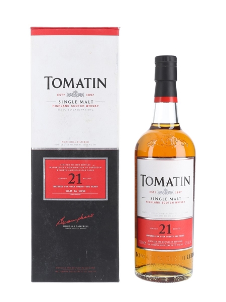 Tomatin 21 Year Old  70cl / 52%