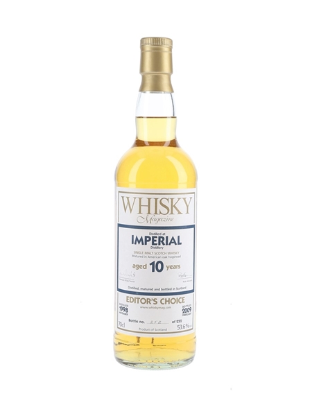 Imperial 1998 10 Year Old Bottled 2009 - Whisky Magazine Editor's Choice 70cl / 53.6%