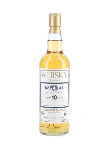 Imperial 1998 10 Year Old Bottled 2009 - Whisky Magazine Editor's Choice 70cl / 53.6%