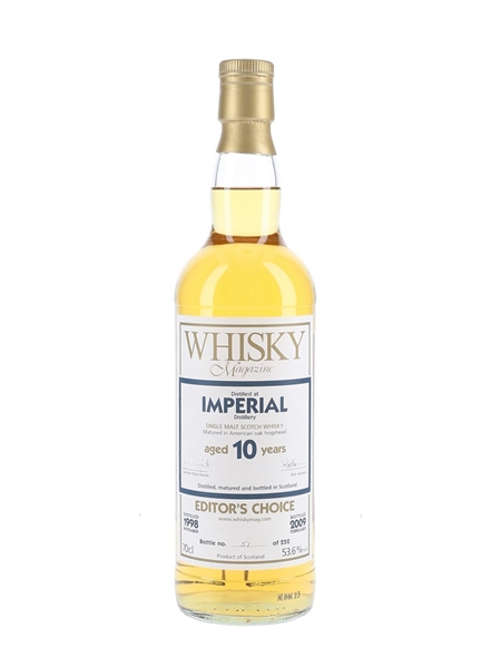 Imperial 1998 10 Year Old Bottled 2009 - Whisky Magazine Editor's Choice 70cl / 53.6%