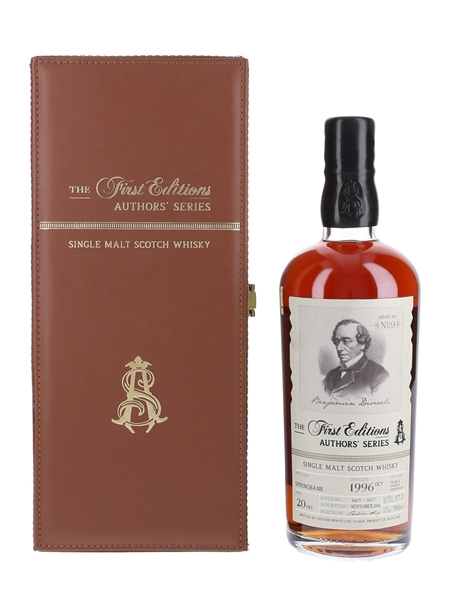 Springbank 1996 20 Year Old The First Editions Authors' Series - Benjamin Disraeli 70cl / 57.5%