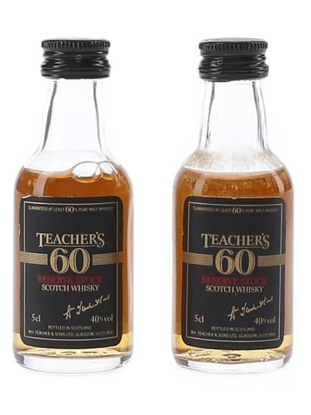 Teacher's 60 Reserve Stock  2 x 5cl / 40%