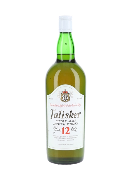 Talisker 12 Year Old Bottled 1980s - The Distillers Agency 100cl / 43%