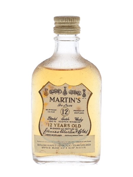 Martin's 12 Year Old De Luxe Bottled 1960s 4cl / 43%