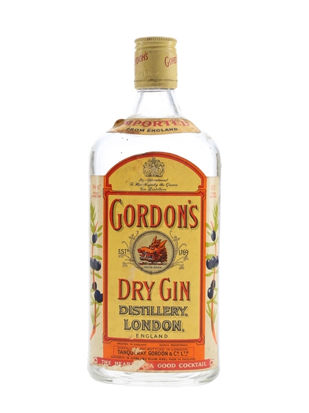 Gordon's Dry Gin Bottled 1970s - Duty Free 75cl / 47.3%