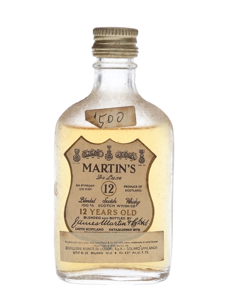 Martin's 12 Year Old De Luxe Bottled 1960s 4cl / 43%