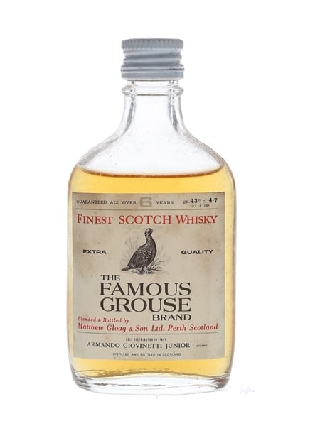 Famous Grouse 6 Year Old Bottled 1970s - Armando Giovinetti Junior 4.7cl / 43%