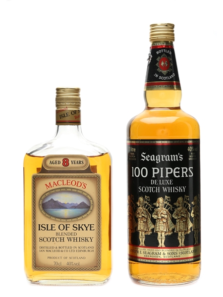 MacLeod's 8 Years Old & Seagram's 100 Pipers 70cl & 100cl 