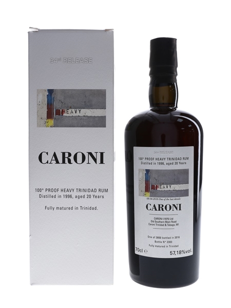 Caroni 1996 20 Year Old 100 Proof Heavy Trinidad Rum Bottled 2016 - Velier 70cl / 57.18%