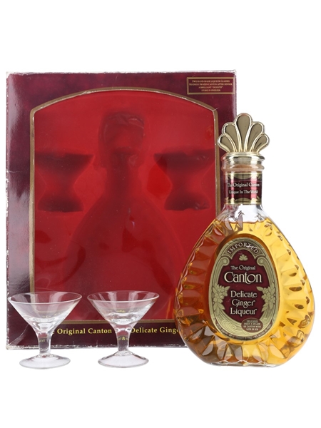 Canton Delicate Ginger Liqueur Bottled 1990s - Glass Set 50cl / 20%