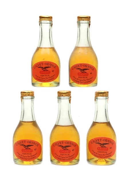 Calvet Orange Bottled 1970s 5 x 3cl / 40%