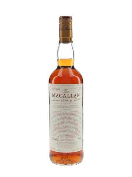 Macallan 1974 25 Year Old Anniversary Malt Bottled 1999 70cl / 43%