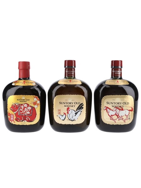 Suntory Old Whisky Year Of The Horse 1990, Rooster 1993 & Ox 2009 3 x 70cl & 75cl / 43%