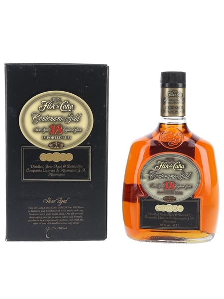 Flor De Cana 18 Year Old Rum Centenario Gold 75cl / 40%