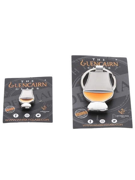 The Glencairn Glass Keyrings & Pin Badge  