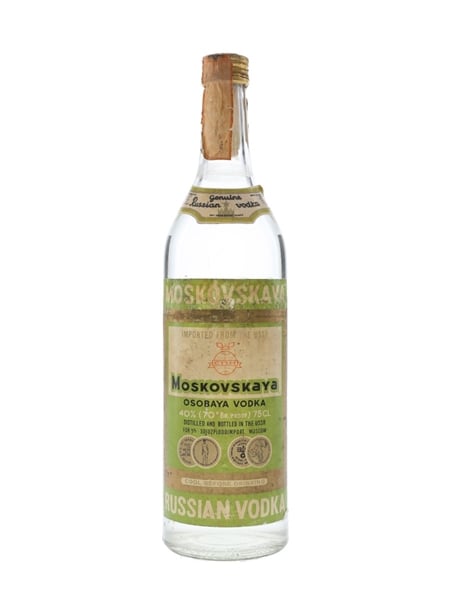 Moskovskaya Russian Vodka Bottled 1970s-1980s 75cl / 40%