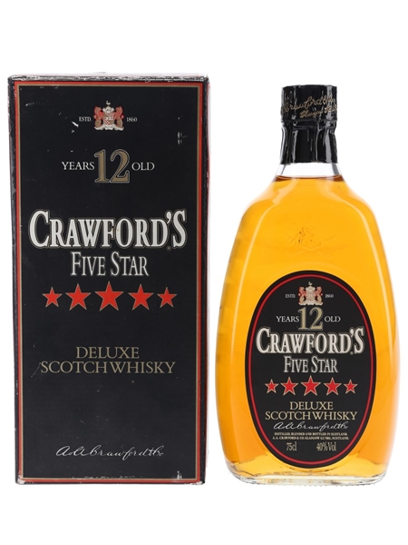 Crawford's Five Star 12 Year Old Bottled 1980s 75cl / 40%