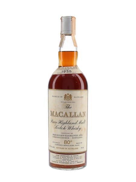 Macallan 1958 Campbell, Hope & King Bottled 1970s - Rinaldi 75cl / 46%