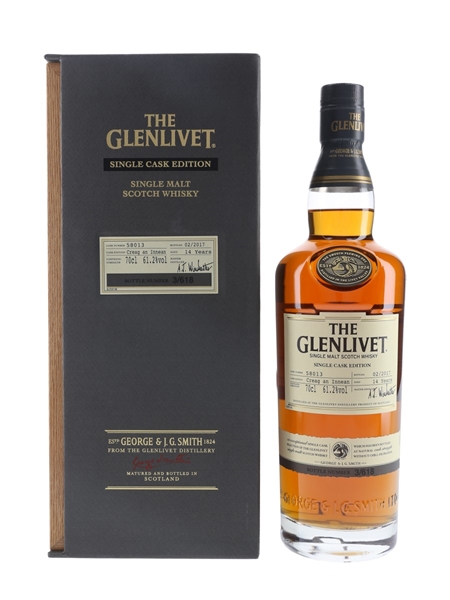 Glenlivet 14 Year Old Creag An Innean Bottled 2017 - Cask No. 58013 70cl / 61.2%