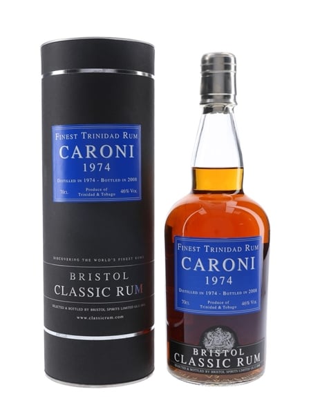 Caroni 1974 Finest Trinidad Rum Bottled 2008 - Bristol Spirits 70cl / 46%