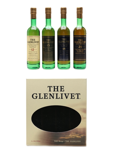 Glenlivet The Range 12, 15, 18 & 21 Year Old 4 x 20cl