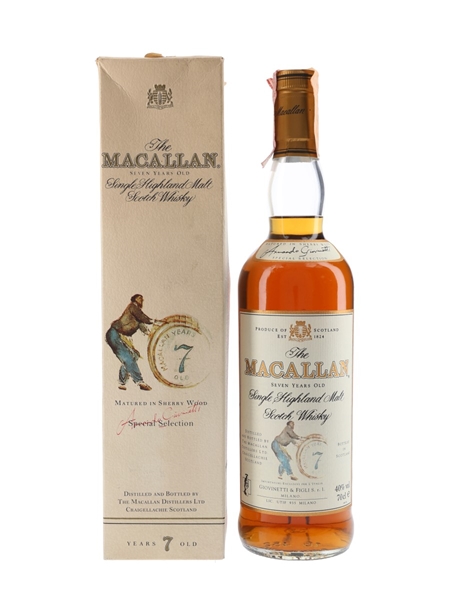 Macallan 7 Year Old Bottled 1990s - Giovinetti 70cl / 40%