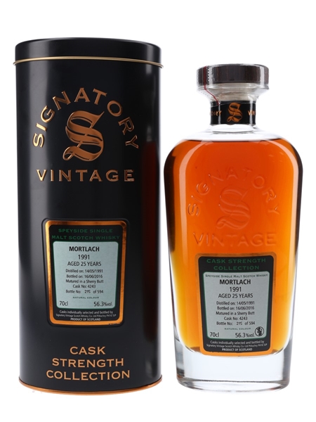 Mortlach 1991 25 Year Old Bottled 2016 - Signatory Vintage 70cl / 56.3%