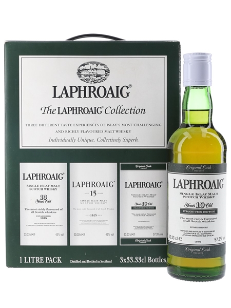 Laphroaig Collection Laphroaig 10 Year Old Straight From The Wood - Bottled 1990s 33.33cl / 57.3%