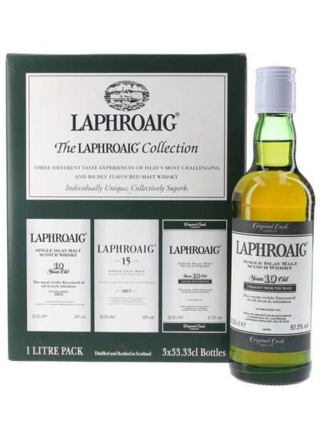 Laphroaig Collection Laphroaig 10 Year Old Straight From The Wood - Bottled 1990s 33.33cl / 57.3%