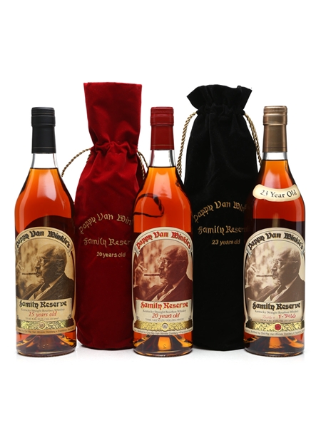 Pappy Van Winkle's 15, 20 & 23 Years Old 2015 Releases 3 x 75cl