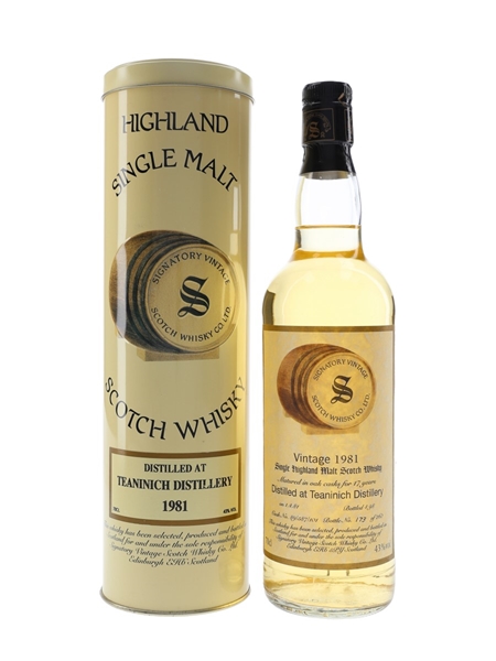 Teaninich 1981 17 Year Old Bottled 1998 - Signatory Vintage 70cl / 43%