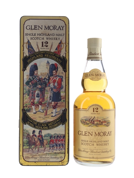 Glen Moray 12 Year Old Bottled 1980s - Scotland's Historic Highland Regiments 75cl / 40%