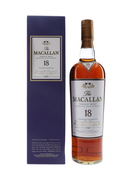 Macallan 18 Year Old Distilled 1987 And Earlier 70cl / 43%