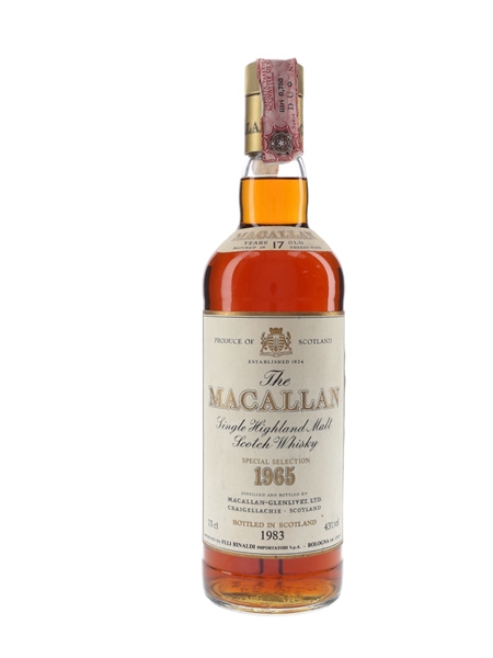 Macallan 1965 17 Year Old Bottled 1983 - Rinaldi 75cl / 43%