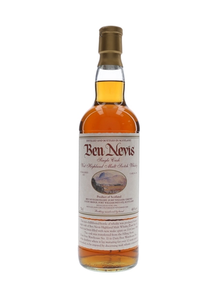 Ben Nevis 1996 12 Year Old Cask No. 811 Bottled 2008 70cl / 46%