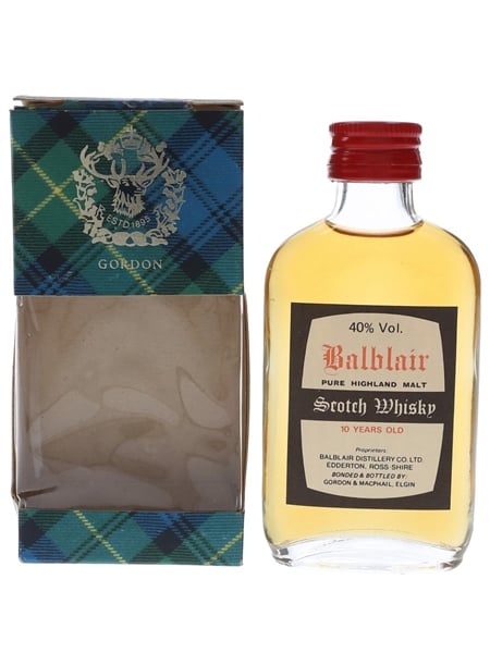 Balblair 10 Year Old Bottled 1970s - Gordon & MacPhail 5cl / 40%