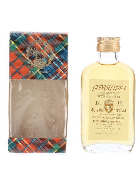 Glenury Royal 12 Year Old Bottled 1980s - Gordon & MacPhail 5cl / 40%