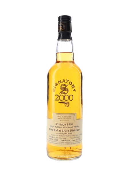 Brora 1981 19 Year Old Millennium Edition Bottled 2000 - Signatory Vintage 70cl / 43%