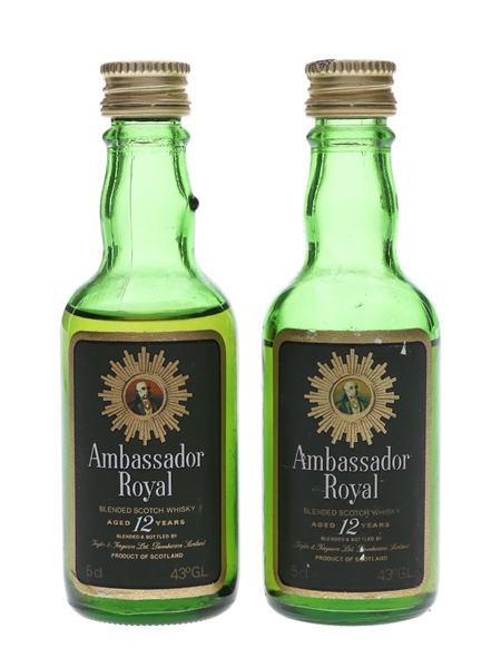 Ambassador Royal 12 Year Old Bottled 1980s 2 x 5cl / 43%