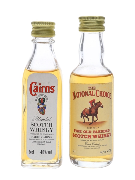 Cairns & The National Choice Bottled 1980s 2 x 5cl / 40%