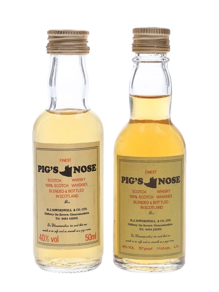 Pig's Nose Bottled 1970s & 1980s 4.7cl & 5cl / 40%