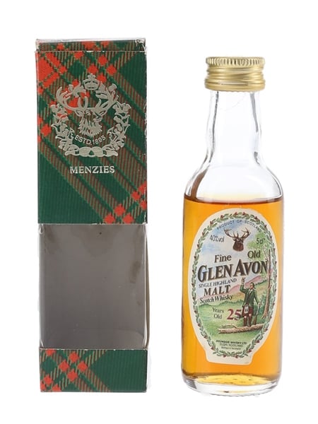 Glen Avon 25 Year Old Bottled 1980s 5cl / 40%