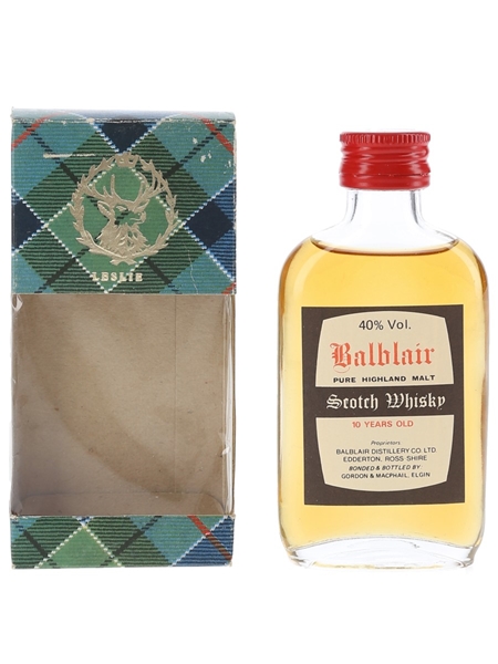 Balblair 10 Year Old Bottled 1980s - Gordon & MacPhail 5cl / 40%