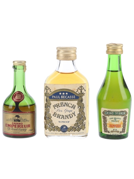 Grand Empereur, Grand Trianon & Paul Becasse Bottled 1960s & 1970s 3 x 3cl-5cl / 40%