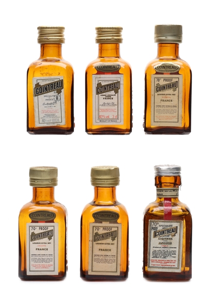 Cointreau Bottled 1960s-1980s 6 x 3cl / 40%